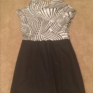 Size 10 black and white dress