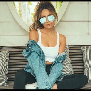 QUAY HIGH KEY BLUE SUNGLASSES