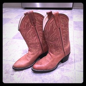 Girls leather cowboy boots