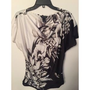White House Black Market Floral Blouse