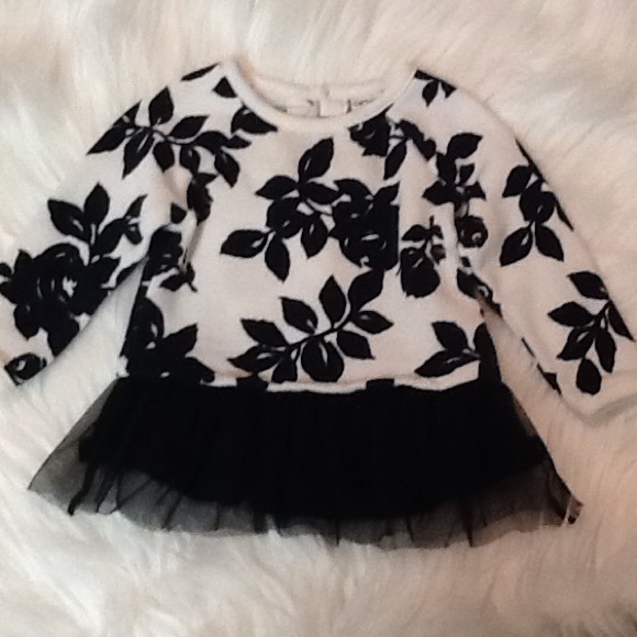 Black and white tutu shirt