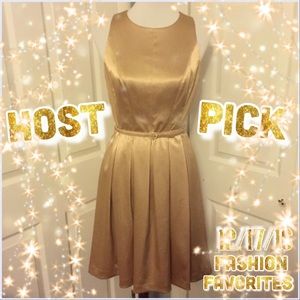Maggy London Gold A line dress. Size 8. NWOT