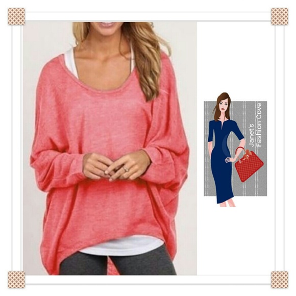 NEW ARRIVAL Soft & Thin Batwing High-lo Top