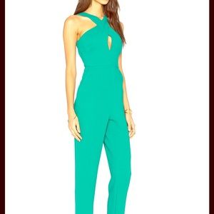 BCBGeneration True Emerald Criss Cross Jumpsuit