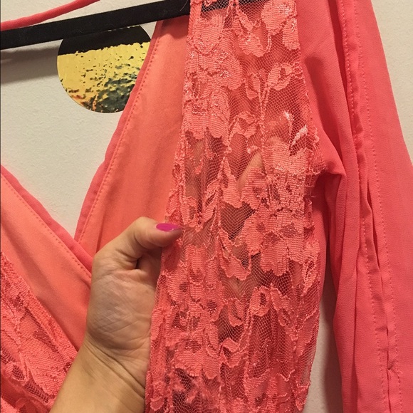 Coral/Pink Cocktail Dress - Picture 4 of 4