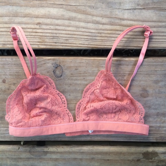 Lace Bralette - Coral