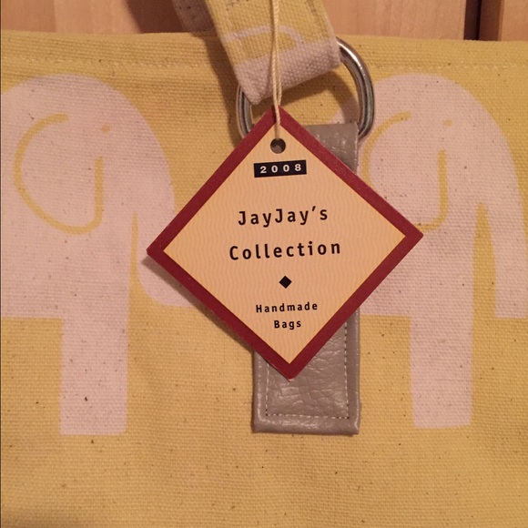 Yellow Elephant Tote! HANDMADE in England! - Picture 3 of 4