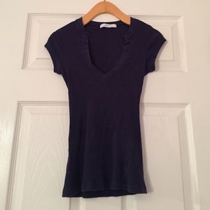 ⚜Charlotte Russe Ribbed V-Neck Tee⚜