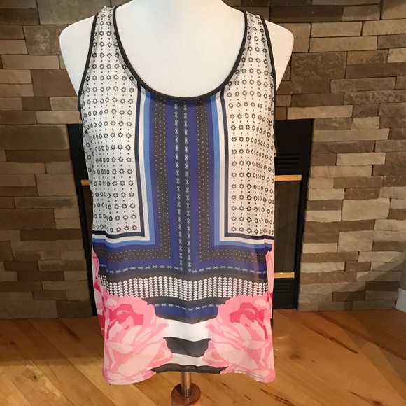 GAP Tops - Floral Sheer Gap Tank