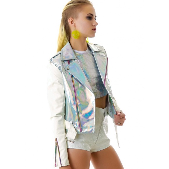 UNIF Gammaray Holographic Moto Jacket