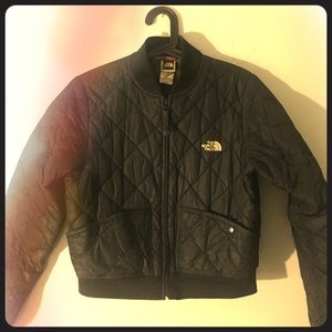 north face quilted bomber jacket
