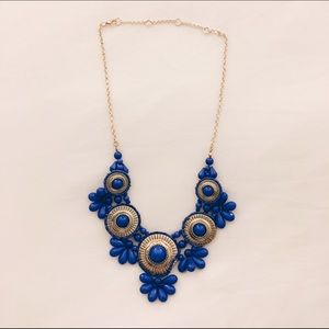 Blue Native American Inspired Statement Necklace