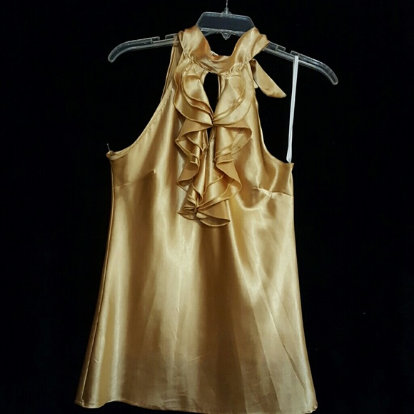 BLOUSE SATIN GOLD