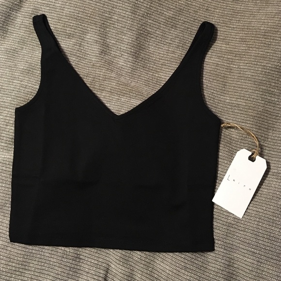 💟SOLD💟 Leith Black Stretch Knit V- Neck - NWT