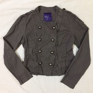 Max Azria/Miley Cyrus Gray Biker Jacket