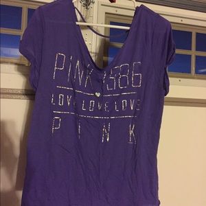 VS Pink off the shoulder tee