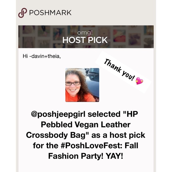 HP 4X Pebbled Vegan Leather Crossbody Bag - Picture 7 of 7