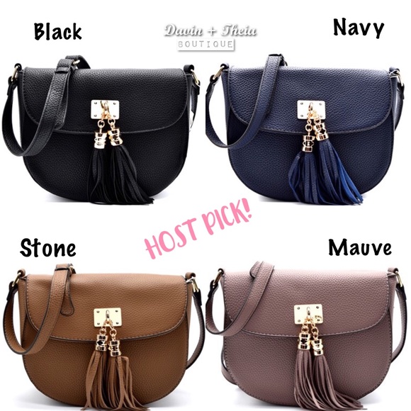 Davin+Theia Handbags - HP 4X  Pebbled Vegan Leather Crossbody Bag