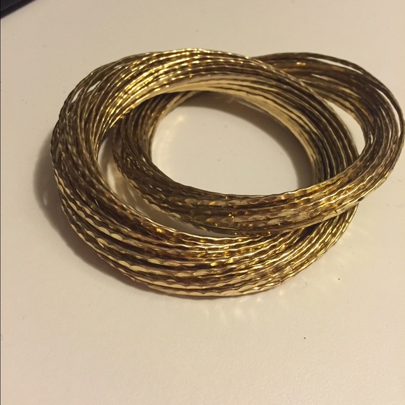 Gold bangle bracelet