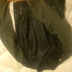 A black leather jacket