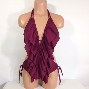 One piece ruffle swimsuit