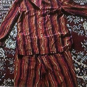 Citi of Silk 100% Silk pants and shirt set