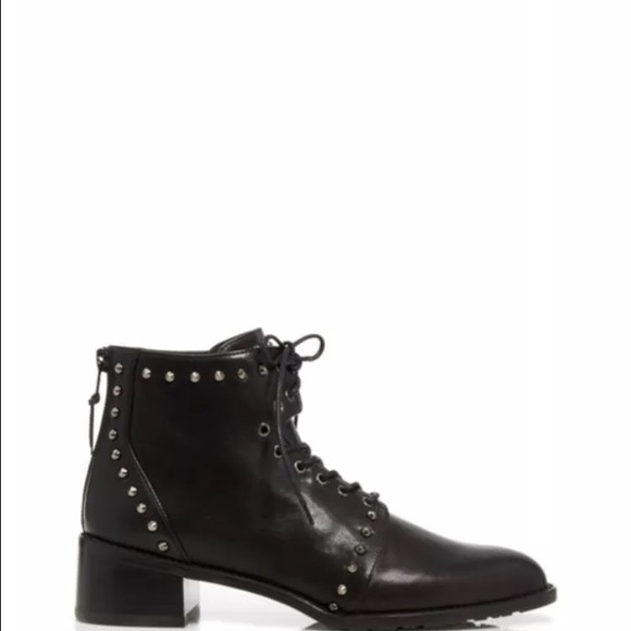 Stuart Weitzman Ankle Boots Lashease Lace Up Stud - Picture 2 of 3