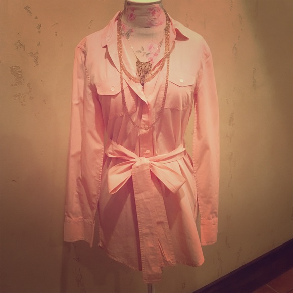 Jcrew Belted Button Down Tunic
