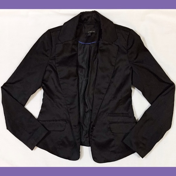Satin Black Forever 21 Blazer