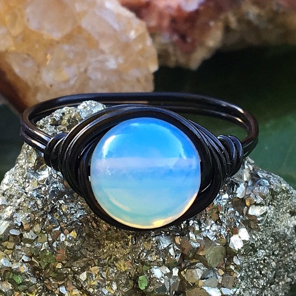 Opalite stone ring handmade any size 💝