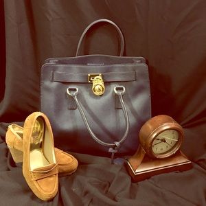 Navy Michael Kors Hamilton Tote