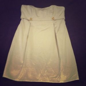 Strapless to knee cream dress sz 14 David's Bridal