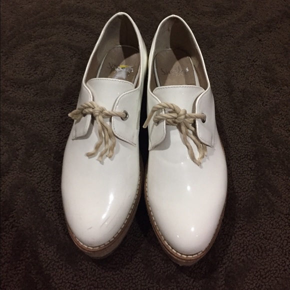 Shelly cork platform lace ups