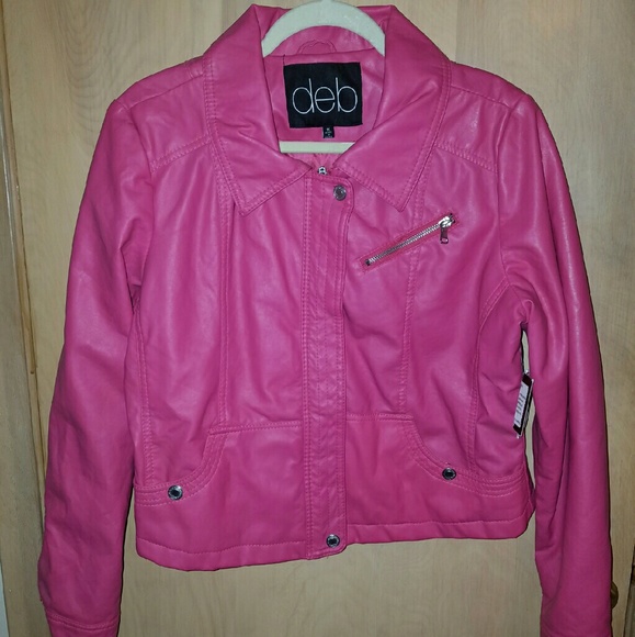 Faux leather fuchsia Jacket