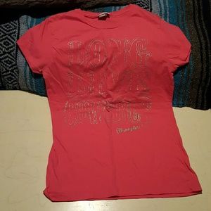 Pink long live cowgirls baby doll t