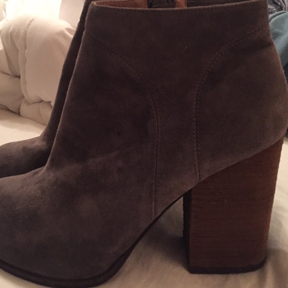 Grey suede Jeffrey Campbell booties