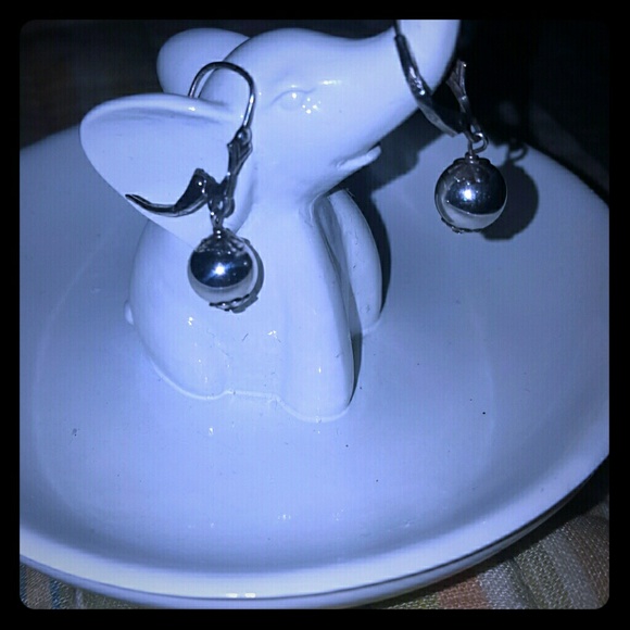 Sterling silver 925 little round ball earrings