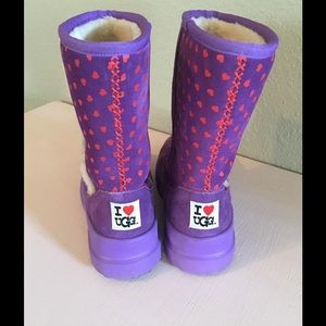 Little girls Purple/ heart printed Uggs