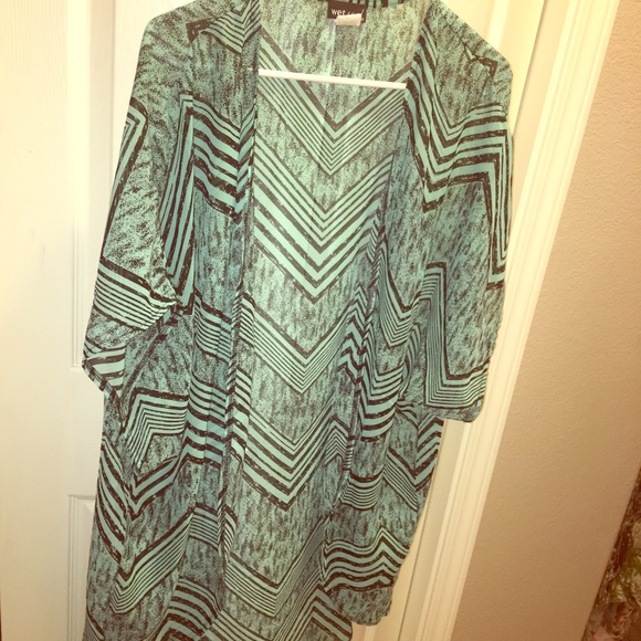 Teal and Black shawl