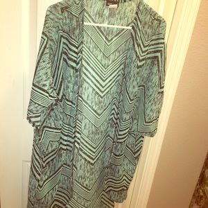 Teal and Black shawl