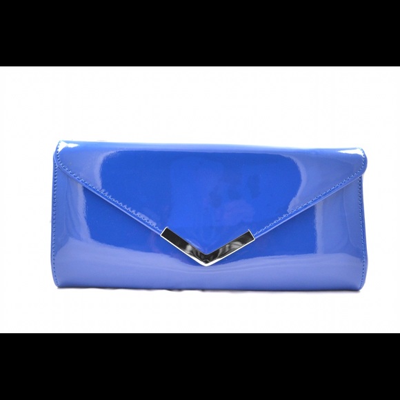 Aldo Blue Patent Clutch