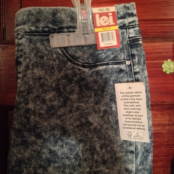 Light/dark pull up jeggings 7-9 s/m NWRT by lei