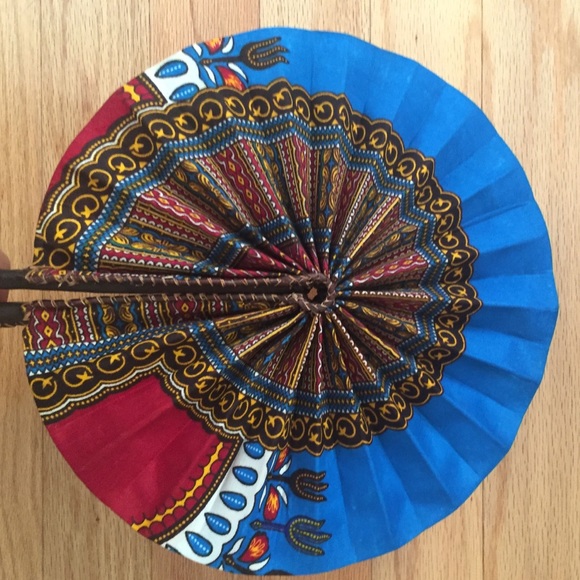 African print fan