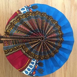 African print fan