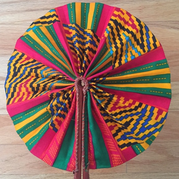 African print fan