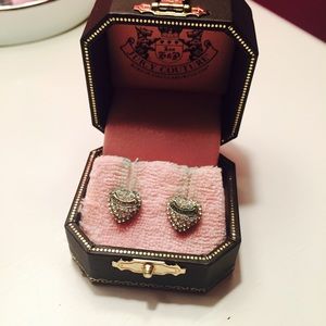 Juicy Couture Crystal Heart Stud Earrings