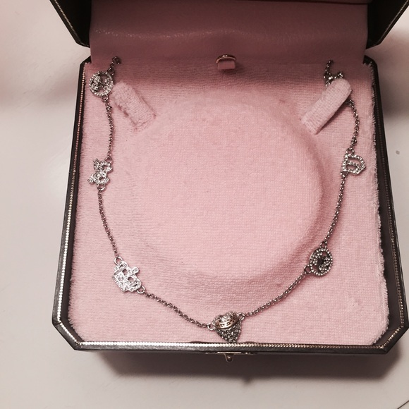 Juicy Couture Silver Chain Charm Necklace