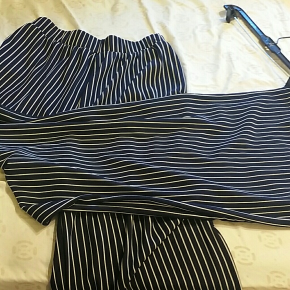 Navy Pinstripe 2 Piece Set ONLY ONE SET REMAINING - Picture 4 of 4
