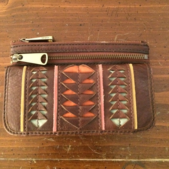 Fossil wallet Medium Brown leather. 7.25 x 4.5