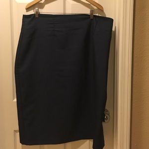 Ashley Stewart 18w navy blue dress skirt